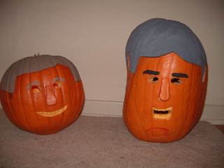 Bush and Kerry Pumpkins