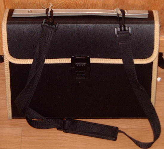 portfolio, with jury-rigged handle