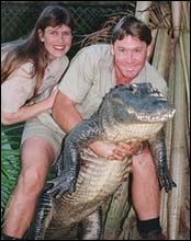 Steve, Terry and alligator
