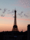 Eiffel tower at dusk