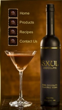 bottle of SXUL Dark Chocolate Vodka