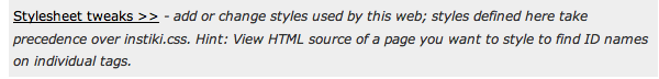 Stylesheet tweaks