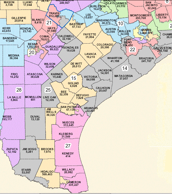 Texas Redistricting map.